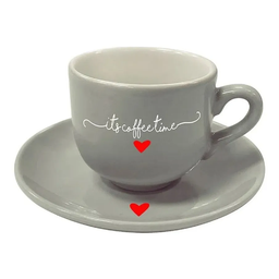 Cojunto 6 Xícaras Café L´amour Hauskraft Cinza Cozinha 90 Ml - 2