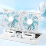 Mini Ventilador Portátil Duplo Dobrável com Painel Solar 8h - 4