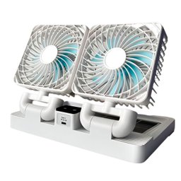 Mini Ventilador Portátil Duplo Dobrável com Painel Solar 8h - 3