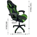 Ver imagem 4 de Cadeira Gamer Reclinável com Apoio para Pés Linha Super Pro Preto/Verde