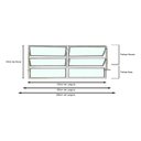 Ver imagem 4 de Vitro Basculante 2 Seções de Alumínio Branco 60x150