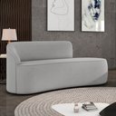 Ver imagem 2 de Sofá 4 Lugares Orgânico 220cm Pé Ferro Preto Morgan Suede Cinza D03 - D’Rossi