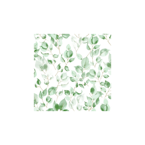 Papel de Parede Vinílico Sonhos Folhas Verdes Ref 4227 52cm X 10m