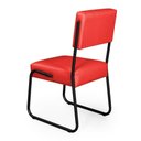 Ver imagem 6 de Kit Conjunto 2 Cadeiras Decorativa Flórida Sala de Jantar Escritório Cozinha Couro Vermelho