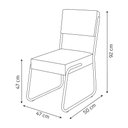 Ver imagem 7 de Kit Conjunto 2 Cadeiras Decorativa Flórida Sala de Jantar Escritório Cozinha Couro Vermelho