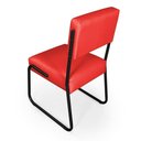 Ver imagem 4 de Kit Conjunto 2 Cadeiras Decorativa Flórida Sala de Jantar Escritório Cozinha Couro Vermelho