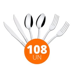 KIT - Jogo de Facas, Garfos e Colheres Búzios 108 Peças em Aço Inox IBAG - Tramontina - 1