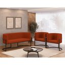 Ver imagem 7 de Kit 2 Poltronas Sofá 2 Lugares para Recepção Balaqui Terracota