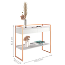 Ver imagem 4 de Conjunto Buffet 2 Portas e Aparador Industrial Branco Cobre