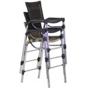 Ver imagem 2 de 4 Banquetas Empilháveis Alumínio Alta para Cozinha Edícula Balcão e Bar Capuccino