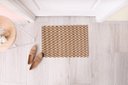 Ver imagem 1 de Tapete Capacho Porta Entrada 65CMX40CM Zig Zag Caramelo