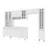 Cozinha Completa Fidelita Viena Modulada 5 Peças 295 Cm 13 Portas 3 Gavetas Com Tampo Branco - 2