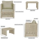 Ver imagem 2 de Mesa e 4 Poltronas Madri Corda Náutica Estofado 7 Trama Rami