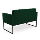 Ver imagem 4 de Sofá Namoradeira 2 Lugares Industrial Preto Elisa Bouclê D03 - D'Rossi Cor Verde