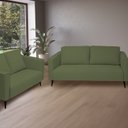 Ver imagem 1 de Conjunto 2 Sofá 3 e 2 Lugares Tecido Poliéster Fun