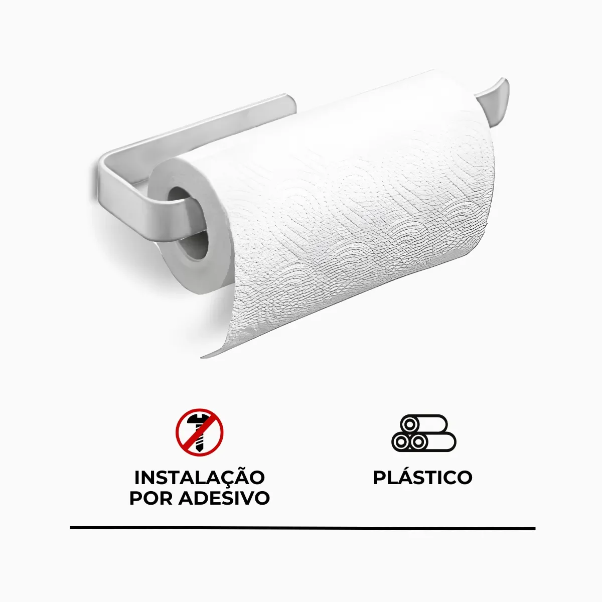 Suporte Papel Toalha Multiuso com Adesivo - 8