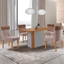 Ver imagem 1 de Mesa de Jantar Isadora 120cm Tampo Mdf Laminado com 4 Cadeiras Andes