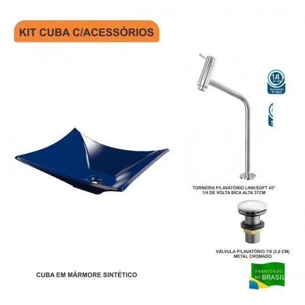 Kit Cuba L38 C/Torneira Link 1062 Metal + Válvula Click 1"G Compace - 3