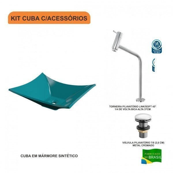 Kit Cuba L38 C/Torneira Link 1062 Metal + Válvula Click 1"G Compace - 3