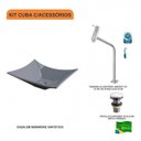 Ver imagem 3 de Kit Cuba L38 C/torneira Link 1062 Metal + Válvula Click 1"g Compace