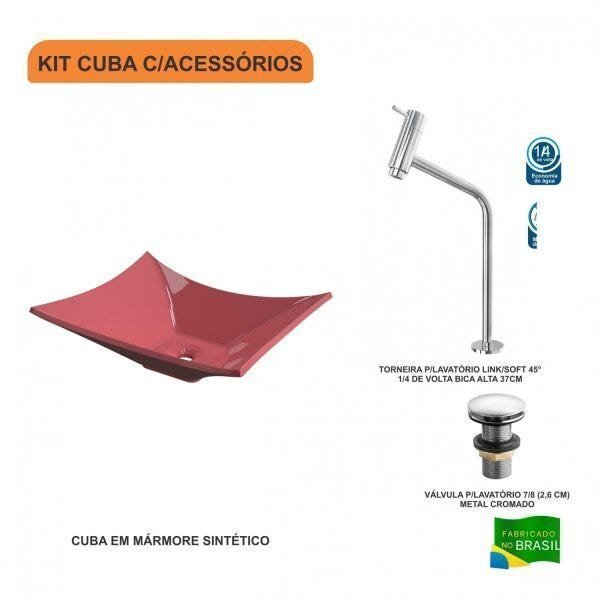 Kit Cuba L38 C/Torneira Link 1062 Metal + Válvula Click 1"G Compace - 3