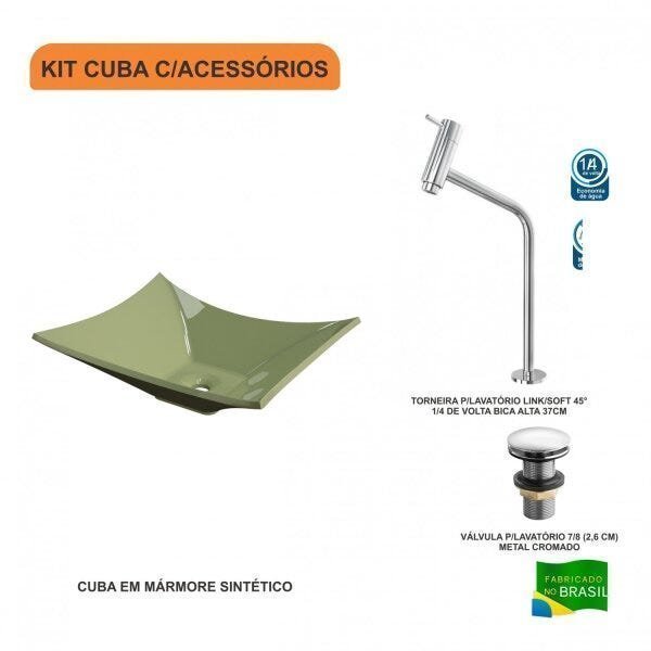Kit Cuba L38 C/Torneira Link 1062 Metal + Válvula Click 1"G Compace - 3