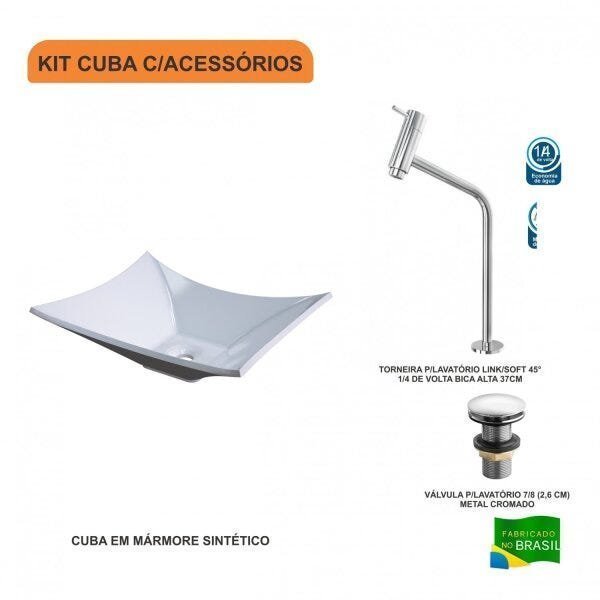 Kit Cuba L38 C/Torneira Link 1062 Metal + Válvula Click 1"G Compace - 3