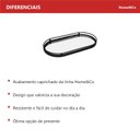 Ver imagem 2 de Bandeja Decorativa de Metal Preto 2x14x27cm Servir Mesa Organizar Café Aparador