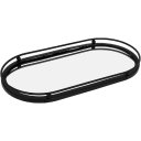 Ver imagem 1 de Bandeja Decorativa de Metal Preto 2x14x27cm Servir Mesa Organizar Café Aparador