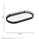 Ver imagem 3 de Bandeja Decorativa de Metal Preto 2x14x27cm Servir Mesa Organizar Café Aparador