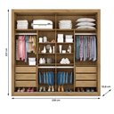 Ver imagem 4 de Guarda Roupa Sevilha 2 Portas com Espelho Mdf - Mademarcs