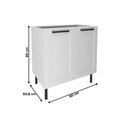Ver imagem 2 de Balcão de Cozinha Cz-3301 S/ Tampo C/ 2 Portas 80cm Branco - Tecno Mobili