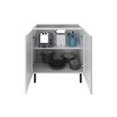 Ver imagem 3 de Balcão de Cozinha Cz-3301 S/ Tampo C/ 2 Portas 80cm Branco - Tecno Mobili