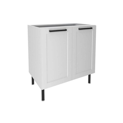Balcão de Cozinha Cz-3301 S/ Tampo C/ 2 Portas 80cm Branco - Tecno Mobili