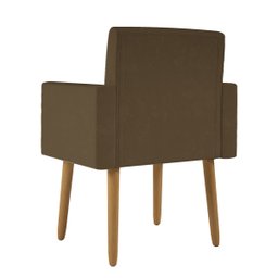 Poltrona Decorativa - Cadeira Escritório - Black Friday Cor:marrom; - 5