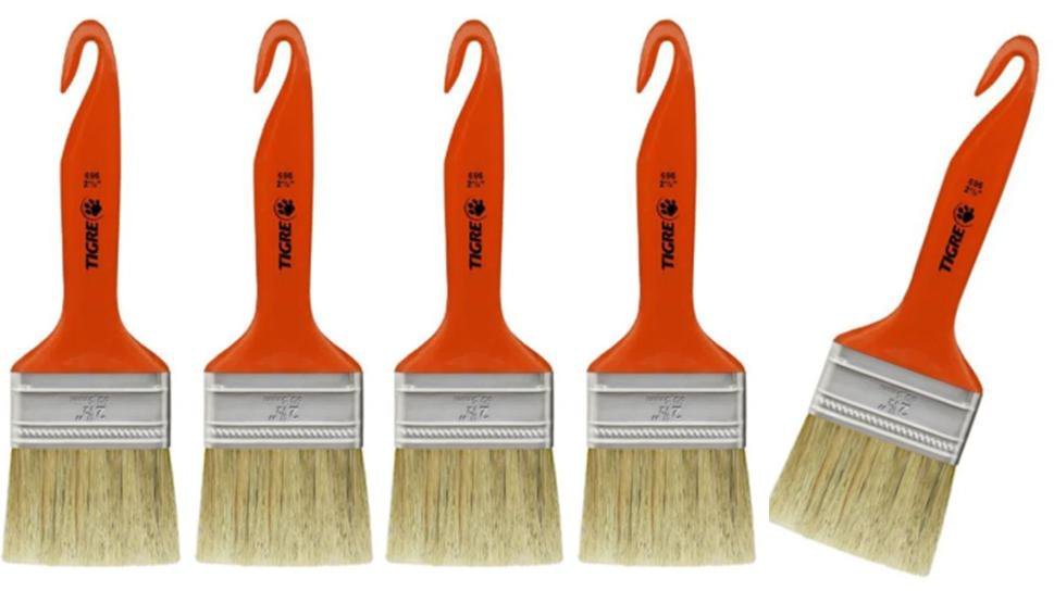 Kit 5 Pincel Trinchas Para Pintura Tigre Media 696 2 1/2 Polegadas ...