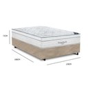 Ver imagem 2 de Cama Box Queen + Colchao De Molas Ensacadas Freedom 72X158X198:Bege