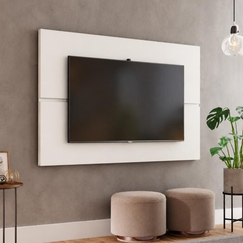 Painel Buzios 1,2 m para TV 48" Branco Artico