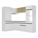 Ver imagem 7 de Cozinha Completa de Canto Veneza Mp2084 Multimóveis Branco/preto + Brinde Jogo de Panelas Tramontina