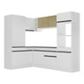 Cozinha Completa de Canto Veneza Mp2084 Multimóveis Branco/preto + Brinde Jogo de Panelas Tramontina - 7