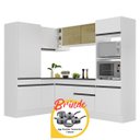 Ver imagem 3 de Cozinha Completa de Canto Veneza Mp2084 Multimóveis Branco/preto + Brinde Jogo de Panelas Tramontina