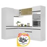 Cozinha Completa de Canto Veneza Mp2084 Multimóveis Branco/preto + Brinde Jogo de Panelas Tramontina - 3