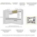 Ver imagem 4 de Cozinha Completa de Canto Veneza Mp2084 Multimóveis Branco/preto + Brinde Jogo de Panelas Tramontina