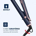 Ver imagem 2 de Prancha Alisadora Infrared Mondial, Azul P-01-ir Prancha Alisadora P-01-ir Bivolt