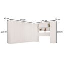 Ver imagem 4 de Guarda-Roupa Casal Modulado Portofino 13 Portas 4 Gavetas Branco - Pnr Móveis