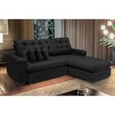 Ver imagem 3 de Sofá Berlin 2.65x1.70m com Chaise Super Pillow Top - Preto