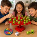 Ver imagem 2 de Jogo Infantil Mesa Equilibrio Arvore Sapo 53 Pecas Tabuleiro Interativo Roleta Prenda Empilhar Sapin