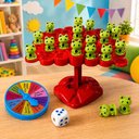 Ver imagem 4 de Jogo Infantil Mesa Equilibrio Arvore Sapo 53 Pecas Tabuleiro Interativo Roleta Prenda Empilhar Sapin
