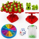 Ver imagem 5 de Jogo Infantil Mesa Equilibrio Arvore Sapo 53 Pecas Tabuleiro Interativo Roleta Prenda Empilhar Sapin