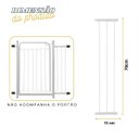 Ver imagem 2 de Prolongador Extensor para Portão Pet 80cm de Altura Extensor de 15cm Branco Itagold
